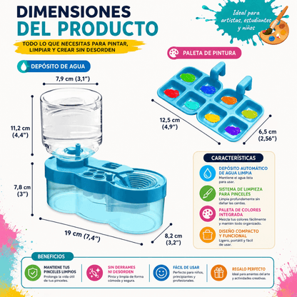 Limpiador de Pinceles 4 en 1.